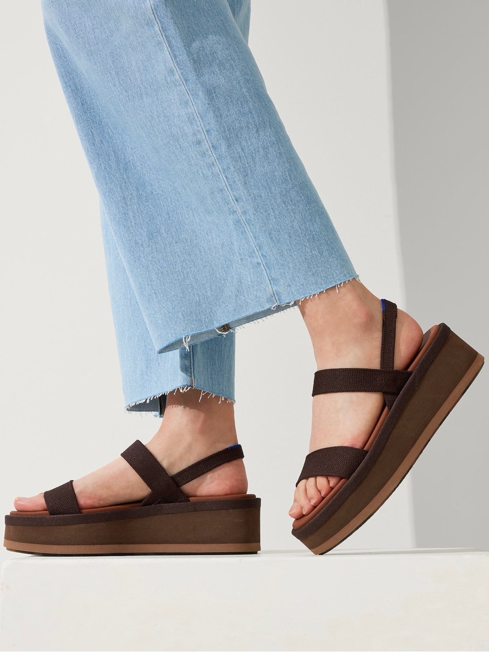 Rothy’s The Lightweight Slingback Platform Wedge Sandal - Cardamom Women’s 8.5